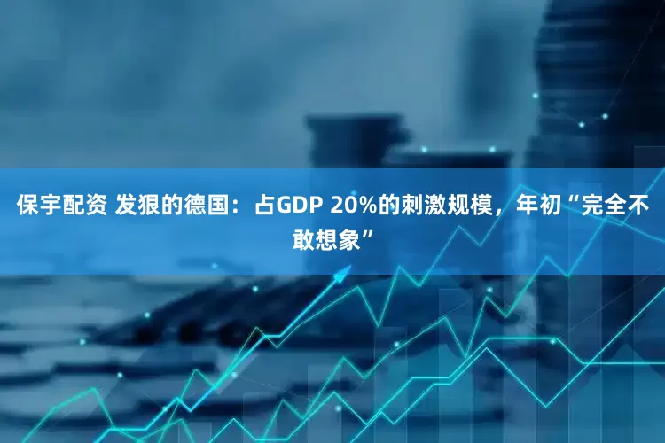 保宇配资 发狠的德国：占GDP 20%的刺激规模，年初“完全不敢想象”