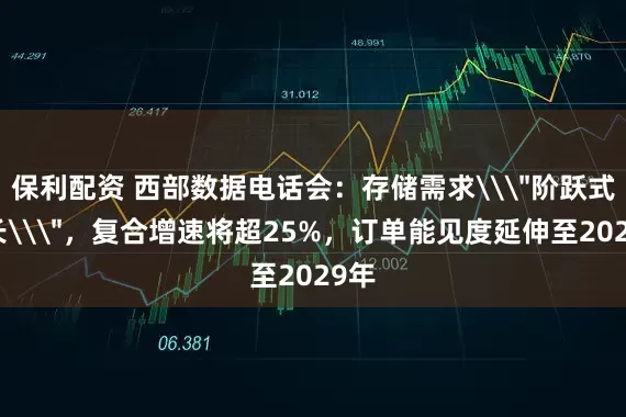保利配资 西部数据电话会：存储需求\＂阶跃式增长\＂，复合增速将超25%，订单能见度延伸至2029年
